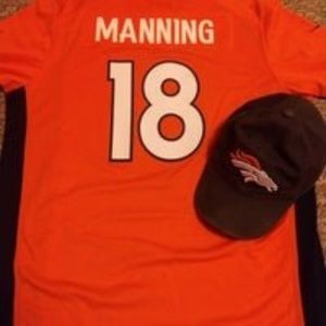 Peyton Manning Denver Broncos Jersey and Hat